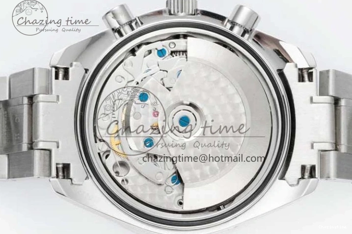 1222 UrbanChic Speedmaster Racing Master SS HKF Best Edition Blue Black Dial on SS Bracelet A 7808